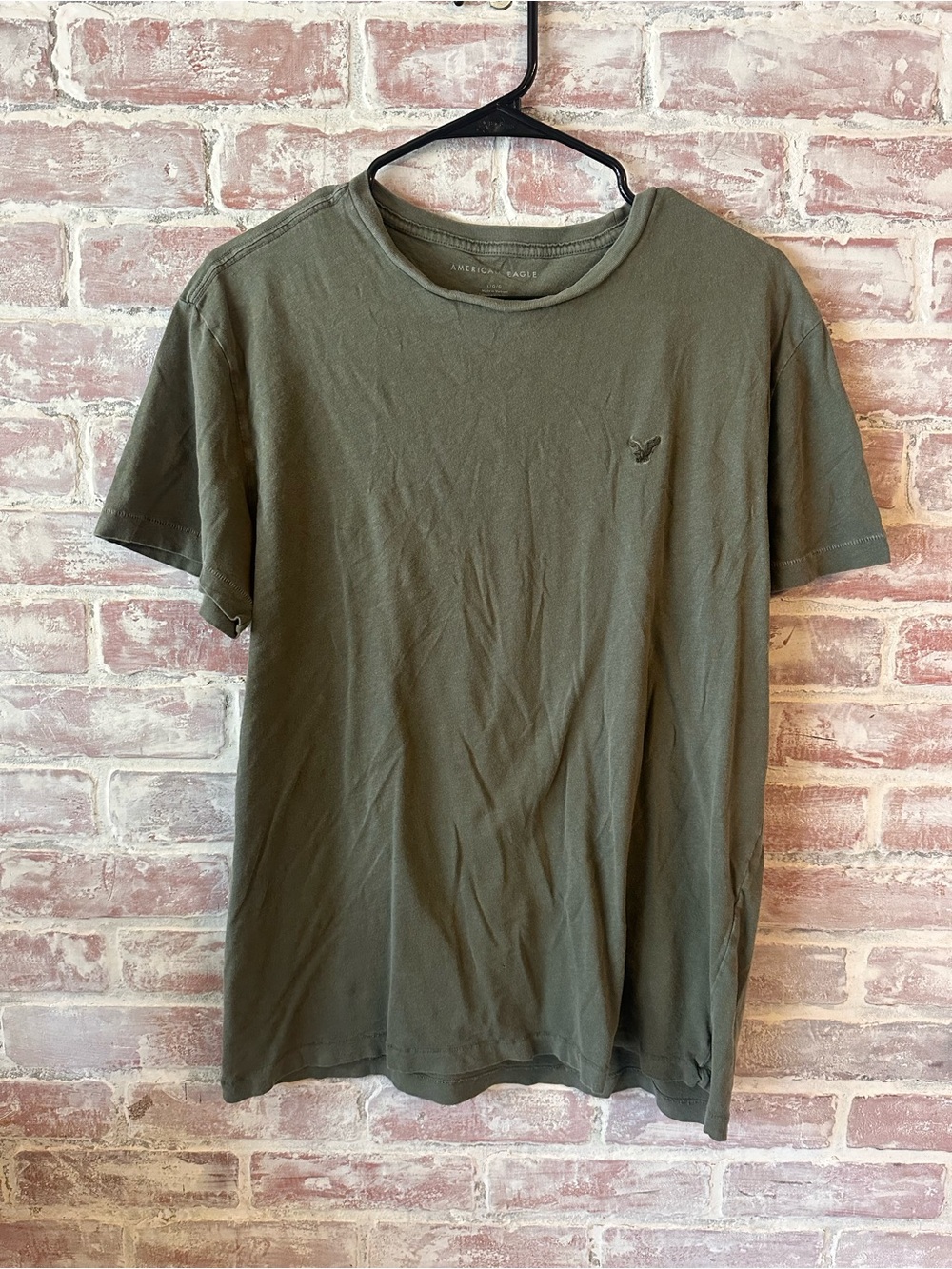 American Eagle Outfitters Olive Crew Neck Short Sleeve Tee